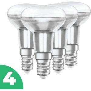 Trixline Reflector R50 Gloeilamp E14 - 60W - Warm Wit Licht - Dimbaar - 4 stuks