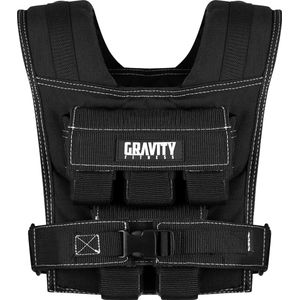 GRAVITY Gewichtsvest 10 KG voor CrossFit & Fitness – Tactical Vest & Trainingsvest - Verstelbaar in Gewichten – Zwart