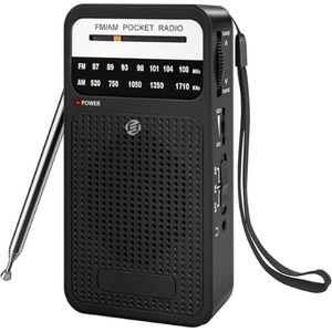 Equivera Noodradio - Noodradio - Emergency Radio - Survival Radio - Oorlog Radio - Radio voor Rampen - Draagbare Radio - AM/FM-Radio - Noodradio op Batterijen