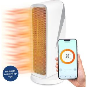 Gologi Ventilatorkachel met Thermostaat - Kachel Elektrisch - Verwarming - Heater - Met app en Touch Bediening - 1500W