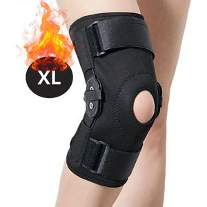 Livano Kniebrace - Sportbrace Knie - Knee Sleeves - Knee Sleeves Powerlifting - Compressie Knie Brace - Knee Wraps - Knee Support - Dames - Heren - Verstelbaar - Maat XL