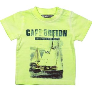 Dirkje Jongens T-shirt - Neon yellow - Maat 86