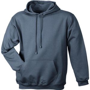 James and Nicholson Unisex Hooded Sweatshirt (Koolstofgrijs)