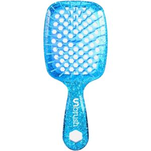 UNbrush - Detangling Hair Brush Mini - Glitter - Sapphire