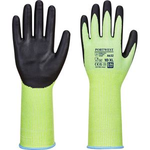 Portwest Groen Knip Handschoen Lange Manchet - Groen/zwart - XXXL