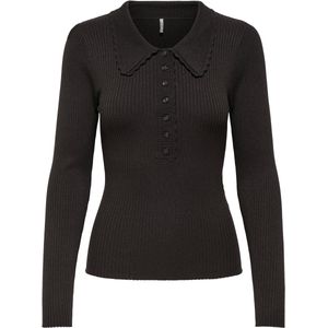 Jacqueline de Yong - Jdyada Collar Pullover - Gebreide Trui - Chocolate Torte - Dames
