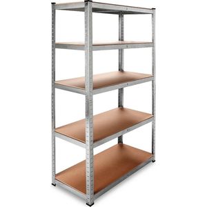 Stellingkast - Opbergrek - 5 Verdiepingen - Stelling - Wandrek - Magazijnrek - Voorraadstelling - Voorraadkast - Opbergkast - 175kg draagkracht per plank - 180x90x40cm - Hoogwaardige Kwaliteit - Stellingkasten - Opbergrekken