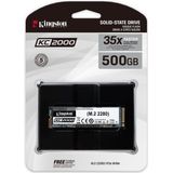 Kingston - KC2000 - SSD - 500 GB - NVMe PCIe, 3200/2200MB/s, 256-bit AES Versleuteling