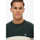 Superdry - Cotton Stripe Cable Jumper - Gebreide Trui