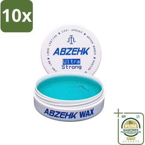 10 x Abzehk - Hair Wax - Blue Ultra Strong - Flexibele Hold & Fris Geparfumeerd - 150ml - Bulkverpakking - Haartijden - haartijden wax - haartijden flexibel - haartijden ultra strong - haartijden fris