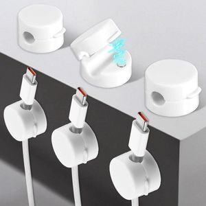 6 Stks Lente Kabel Management Clips - Cord Organizer - Zelfklevende Draadhouder voor Thuiskantoor - Telefoon Oplader Houder .