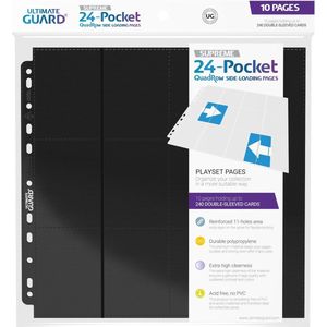 Ultimate Guard 24-Pocket QuadRow Pages Side-Loading Black (10)