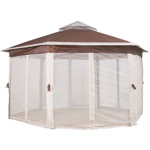 Trend24 Key West - Paviljoen - Partytent - Easy up partytent - Tuinpaviljoen - 310 cm - Waterdicht - Incl. draagtas - Beige