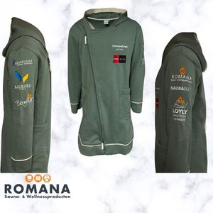 Romana Products - Aufguss WM Zipper Jersey - Badjas - Saliegroen