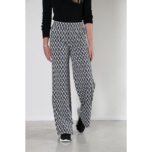 New Star broek - Dorian zwart/wit ruit broek wijd L32 Maat 27/32