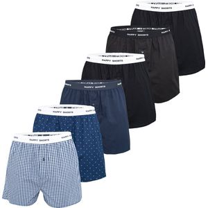 Happy Shorts Boxershorts  donkerblauw / zwart / wit