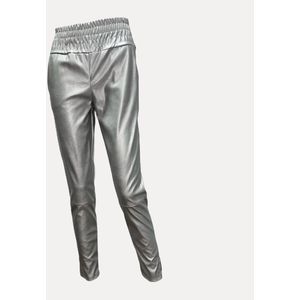 Dames PU Broek Chastar Stretch - Zilver - L (40)