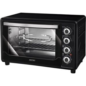 MPM Vrijstaande Elektrische Oven met Accessoires - 45 Liter - Hete Lucht en Grill - 2000W - Zwart