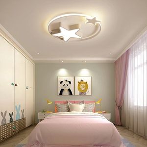 Amalee - Plafondlamp - Kinderkamer lamp - Plafondlicht -Meisjes - Jongens - Led Babylamp -Sterren Lamp - Wit