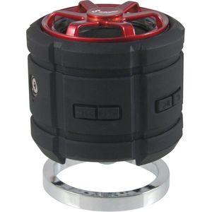 Watervaste outdoor Bluetooth luidspreker IPX7 zwart/rood