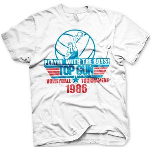 Top Gun Volleyball Tournament Big Tall T-Shirt PM-1-TTG007-H26-17 White-4XL