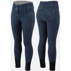 Animo Dames Nigeria Full Grip Jeans Rijbroek XS Blauw