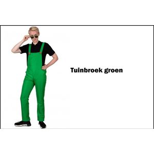 Tuinbroek verstelbaar groen mt.M/L - Carnaval thema feest optocht fun loodgieter mario