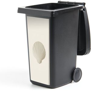 Container sticker Schelp - Minimalistisch - Wit - 44x98 cm - Kliko sticker