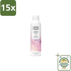 15 x Therme - Shower Foaming Mindful Blossom - Product - Verzorgend - Verfrissend - 200ml - Grootverpakking - Douchegel - Wellness - Geur - Schuim - Bloesem