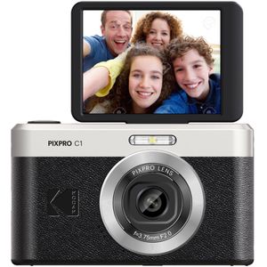 Kodak C1 compact camera - kantelbaar scherm - zwart