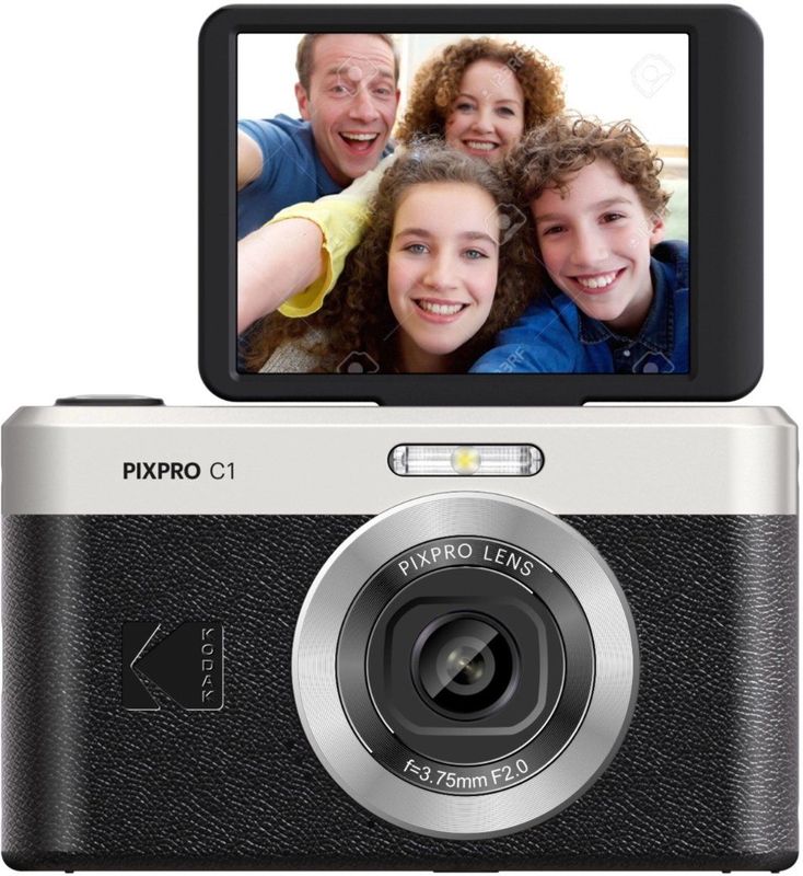Kodak - Pixpro C1 - Compact Camera - Zwart - Kantelbaar Scherm