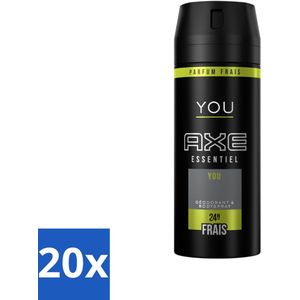 Axe - Deodorant Bodyspray - 24hrs Fresh - You Essentiel - 150 ml - Bulkverpakking - 20 stuks