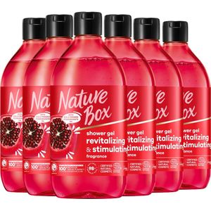Nature Box Pomegranate Shower Gel 6x 385 ml - Grootverpakking