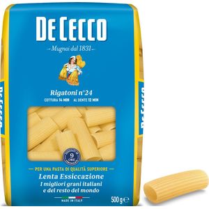 De Cecco Rigatoni nr. 24 noedels met korte buis, zak van 500 g