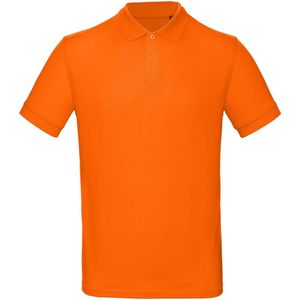 B&C Heren Oranje Polo REGULAR FIT Maat L 100 % Katoen