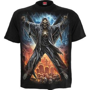 Spiral Crossed Over T-Shirt Heren T-shirt - zwart - 3XL