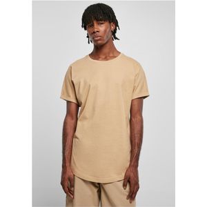 Urban Classics - Long Shaped Turnup Heren T-shirt - Beige