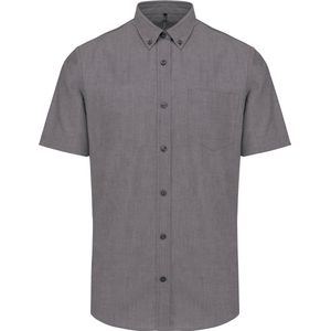 Kariban Heren Oxford overhemd korte mouwen K535 - Oxford Silver - XL