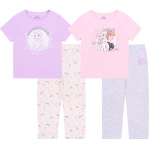 2x Paars-grijze meisjespyjama -Elsa en Anna, Frozen DISNEY