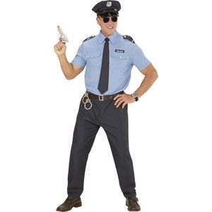 Widmann - Politie & Detective Kostuum - Blauw Realistische Politie - Man - Blauw, Zwart - Small - Carnavalskleding - Verkleedkleding