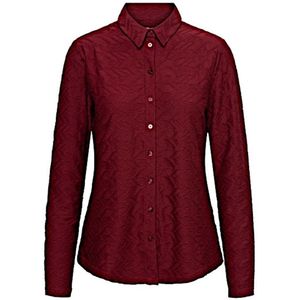 &Co Woman - Blouse lange mouw - Bordeaux - LOTTE JACQUARD