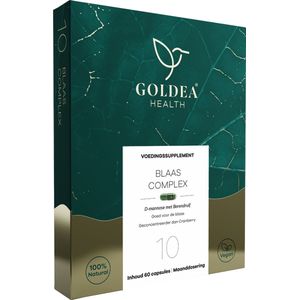 Goldea Health Blaas Complex - Voedingssupplement - D-mannose - Berendruifblad - 60 capsules - Maanddosering
