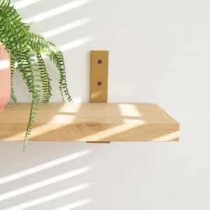 STERKSTAEL Vesta - industriële plankdrager muurbeugel wandsteun 1 stuk - GOUD - poedercoating - staal