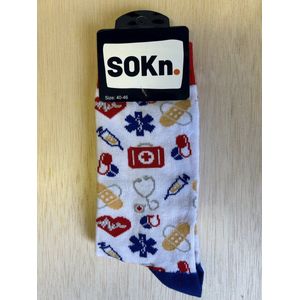 SOKn. Trendy sokken *ZORG SOKn.* maat 40-46 (ook leuk om kado te geven !)