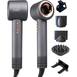 Loefy Krachtige Föhn - Haardroger - Föhn met Diffuser - Snel Drogen - Haardroger Krullen - Haarföhn - Airstyler