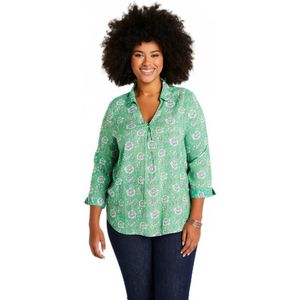 Gebloemde lange uitlopende tuniek