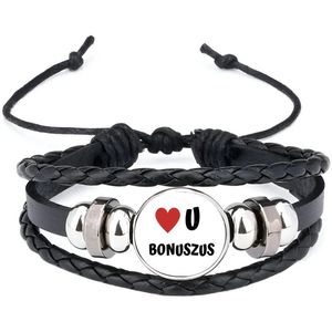 Akyol - love u bonuszus armband zwart - Zus - de liefste zus - verjaardag - cadeautje voor zus - zus artikelen - kado - geschenk