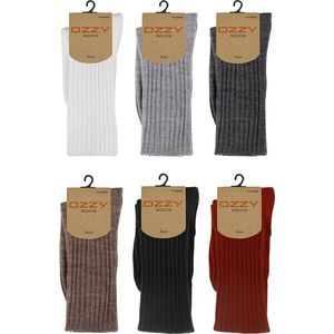Ozzy Socks | Wollen Sokken | 6 Paar | 36-40 | Wollen Sokken Dames Heren | Noorse Sokken