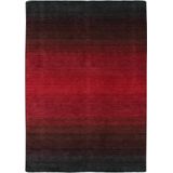 Panorama Black Red Vloerkleed - 200x300  - Rechthoek - Laagpolig Tapijt - Modern - Rood, Zwart