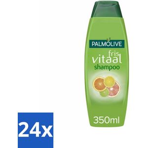 24 x Palmolive Shampoo Fris Vitaal 350 ml - Haarverzorging - Shampoo - Citrus - Fris - Vitaliteit